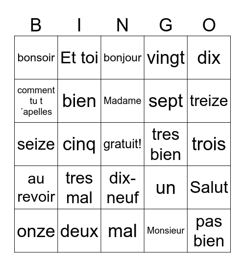 Leiann Mia Bingo Card