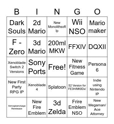 Ni te Bingo Card