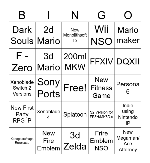Ni te Bingo Card