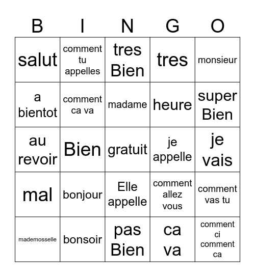 JAH'KIRAH  CLARK Bingo Card