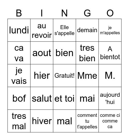 LILLLLYYY BOSKET Bingo Card