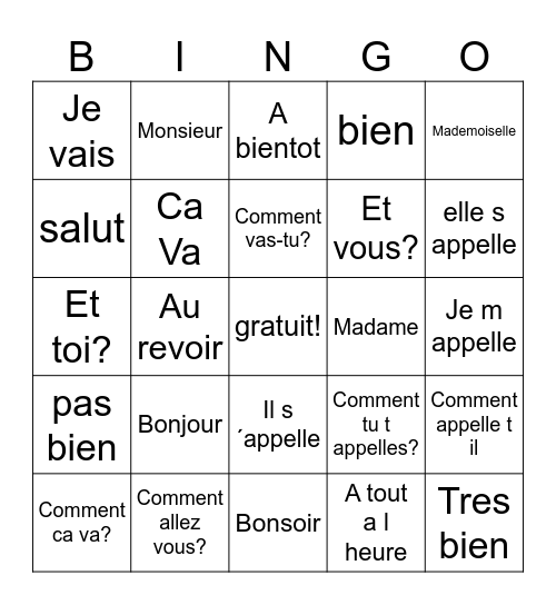 Joshua Carbajal Bingo Card