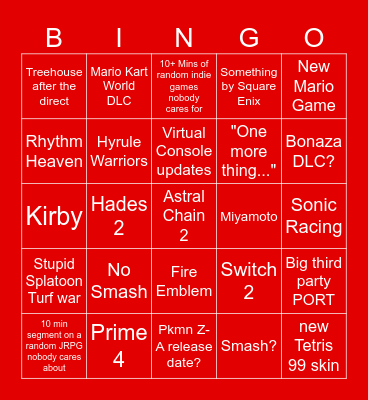 Direct Bingo Card
