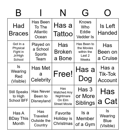 CSC SB BINGO Card