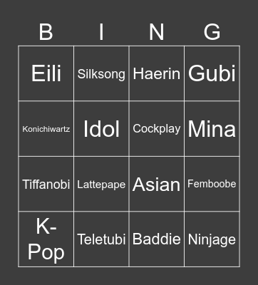 SchwippSchwopp BongoBindo Bingo Card