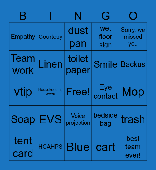 EVS BINGO!!! Bingo Card