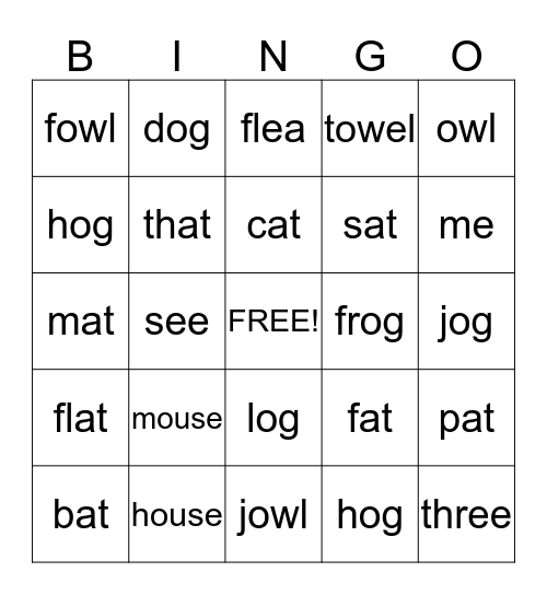 The Flea's Sneeze Bingo Card