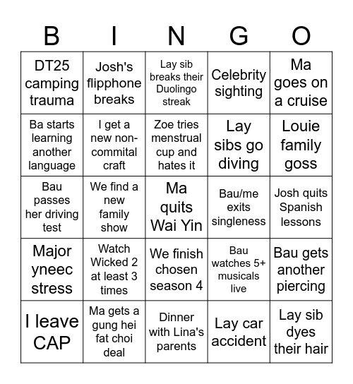 mui 2025 Bingo Card