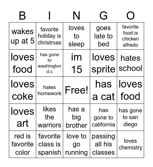 Bingo Card