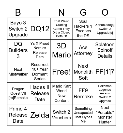 Sept 2024 Direct Bingo Card