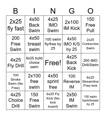 PYP Silver/Gold Bingo Card