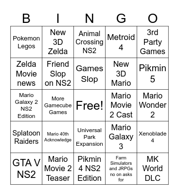 12/09/25 Bingo Card