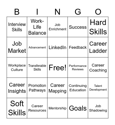 CAREER DEVLOPMENT Bingo Card