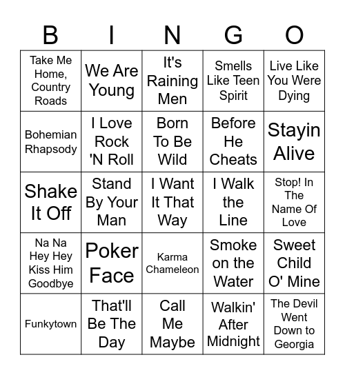Lil Bit of Everything Bingo Card