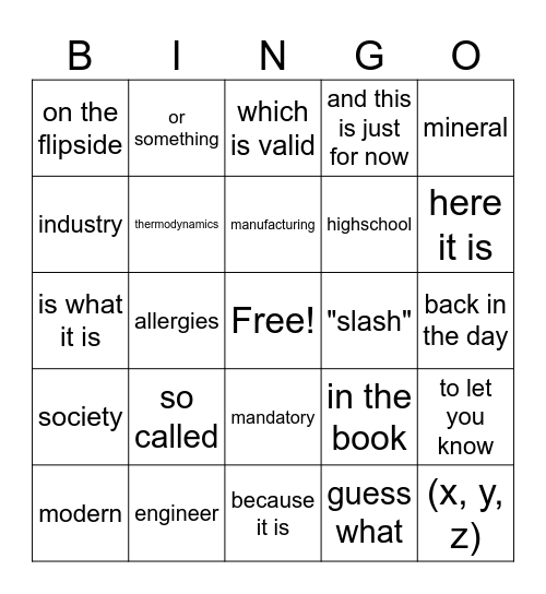 Bender Bingo Card