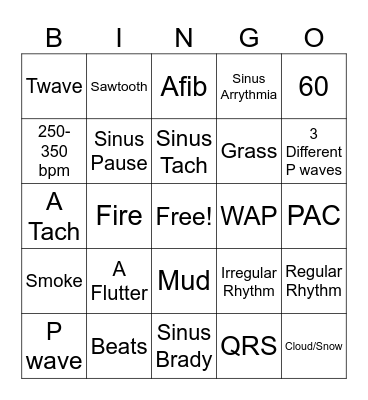 Rhythm BINGO!!! Bingo Card