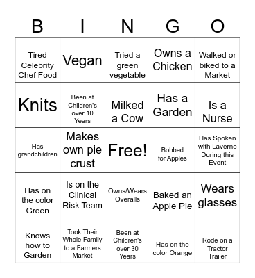 Find Your Guest Bingo Card