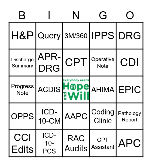 Coding Bingo Card
