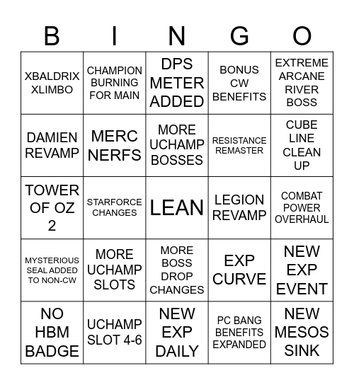 KMST Bingo Card