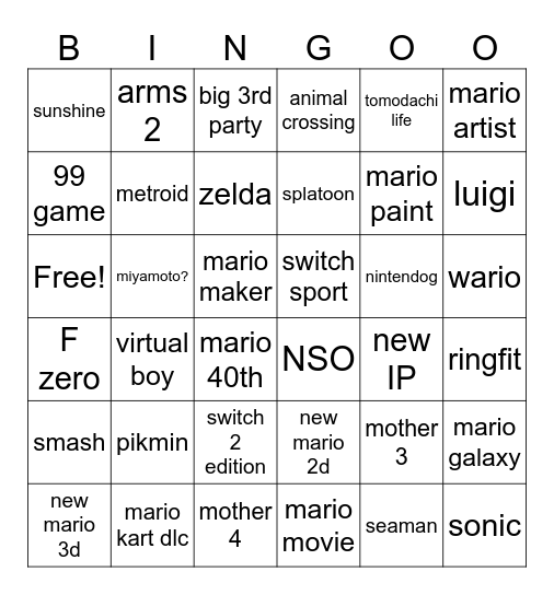 direct 120925 Bingo Card