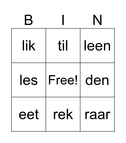 lijn 3 thema 1 week 3 Bingo Card