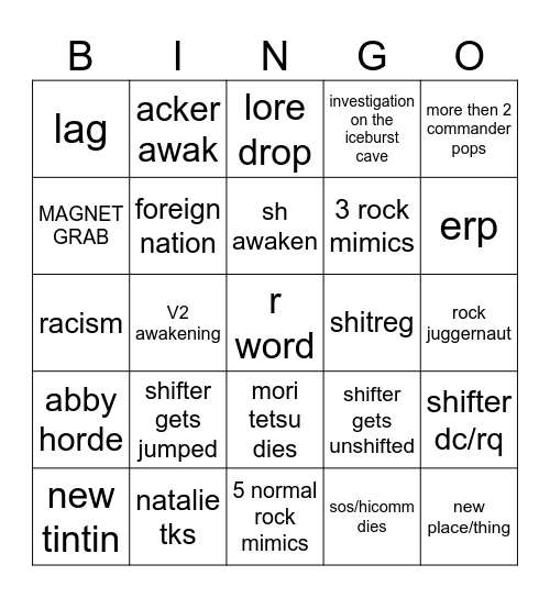 bingo Card