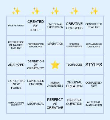 THE CODE TO CREATIVITY Bingo Card