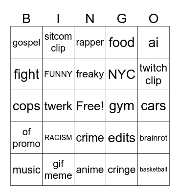 IG REELS BINGO Card