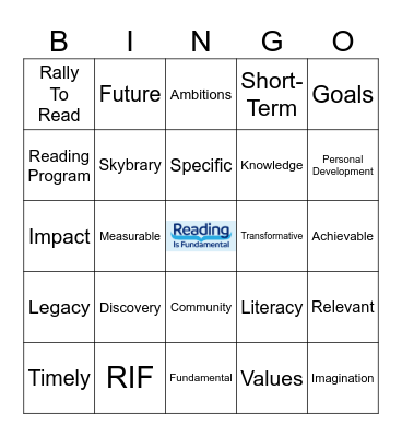 SMART Goals Bingo Card