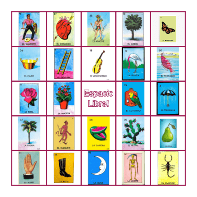 Loteria Bingo Card