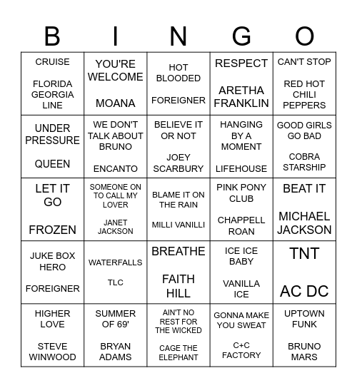 MISCELLANEOUS MIX UP! Bingo Card