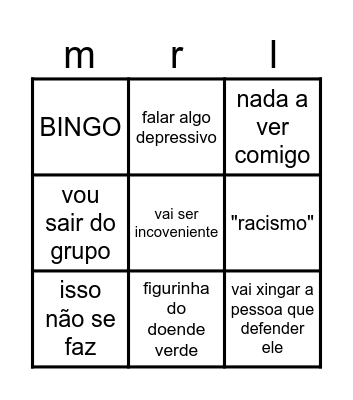 murilo quando ver a foto Bingo Card