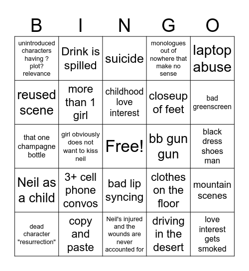 neil breen Bingo Card