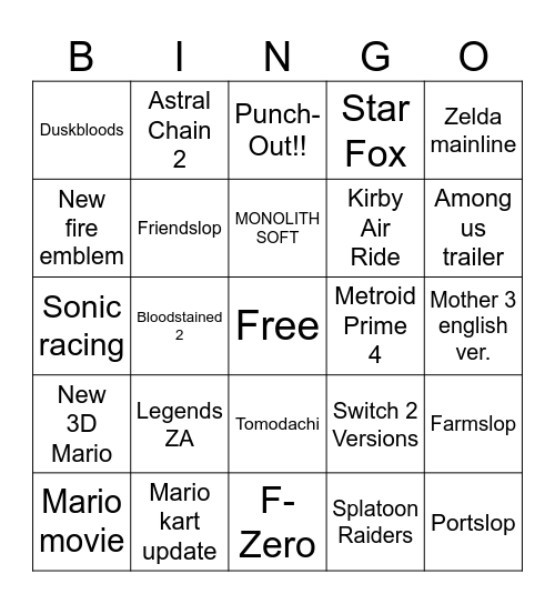 charlie direct 9/12/25 Bingo Card