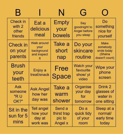 R U OK? Day 2025 Bingo Card