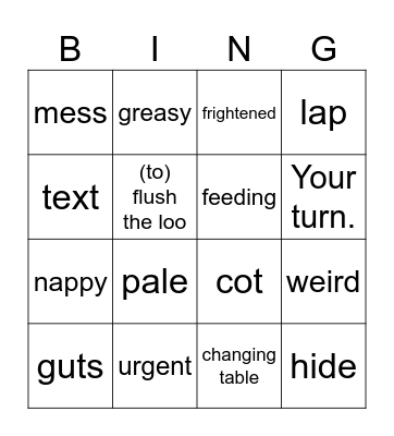 Slam Bingo Card