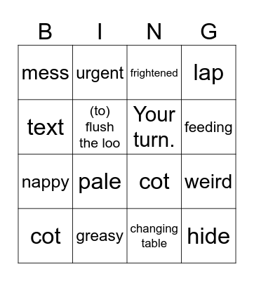 Slam Bingo Card