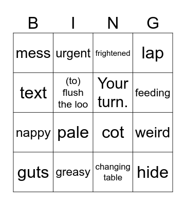 Slam Bingo Card