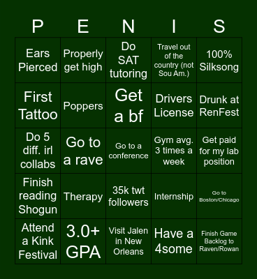 Perrin 2025/26 BINGO Card