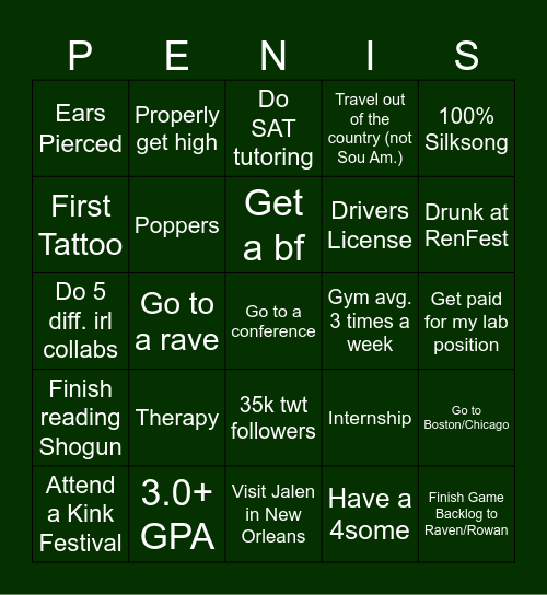 Perrin 2025/26 BINGO Card