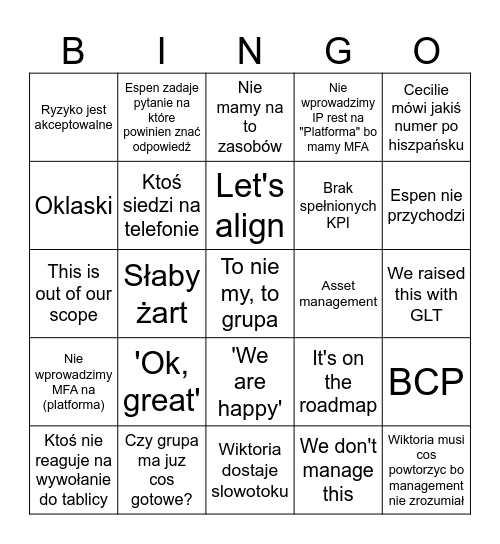 MR NE Bingo Card
