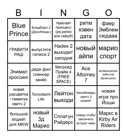 Директ который я буду смотреть перед сном в Копенгагене Bingo Card
