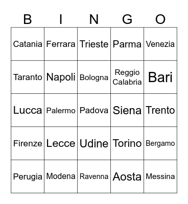 1.4 - Cities & Introductions Bingo Card