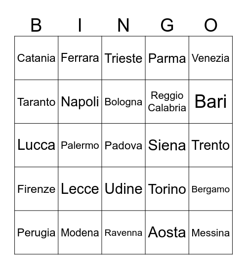1.4 - Cities & Introductions Bingo Card