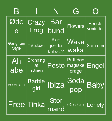 Musikbingo Card