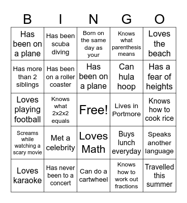 Mega Bingo Card