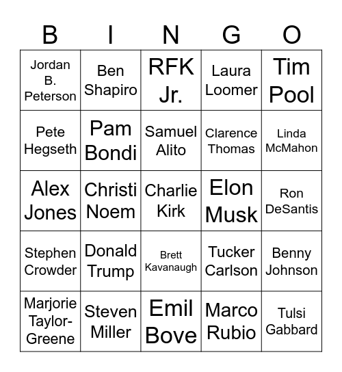 F*** AROUND AND YOU SHALL FIND OUT Bingo Card
