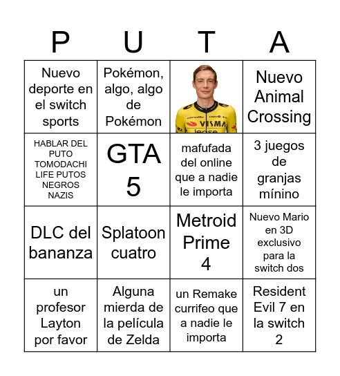 Nintendo Direct Sep Bingo Card
