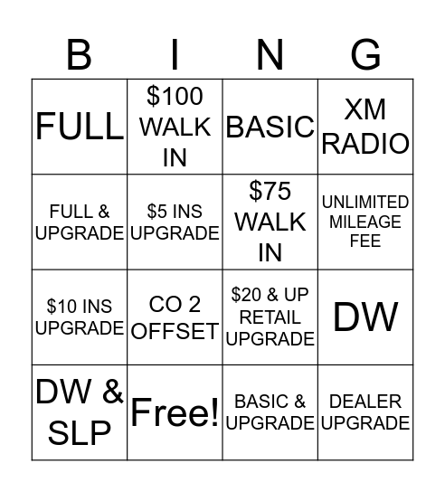 ENTERPRISE BINGO! Bingo Card