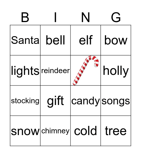 Holiday Bingo Card